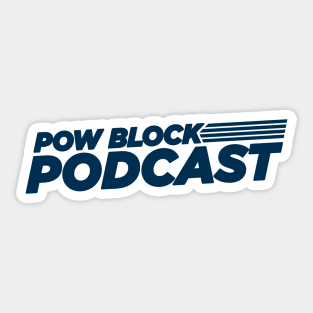 Pow Block Podcast NP 2024 Logo (Navy Blue) Sticker